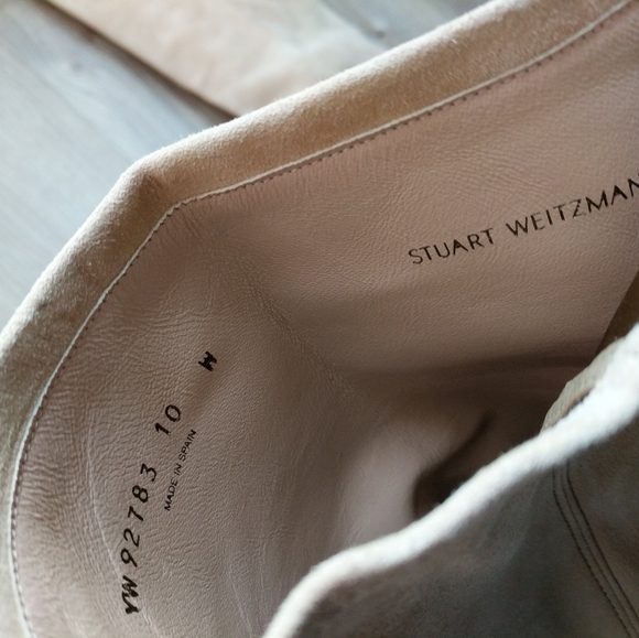 Stuart Weitzman Eloise 75 Bambina Suede Boots Wide - Picture 8 of 8